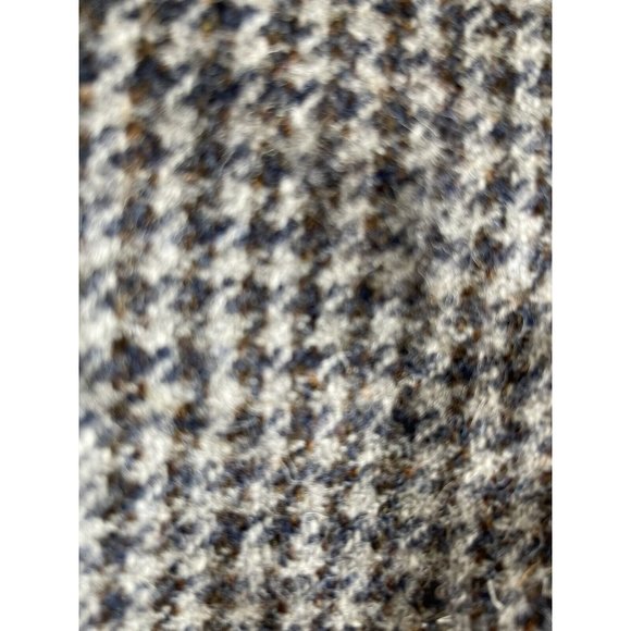 Vtg 70s 80s Harris Tweed 100% Pure Wool Houndstooth Newsboy Cap Hat Hand Woven - Picture 4 of 6